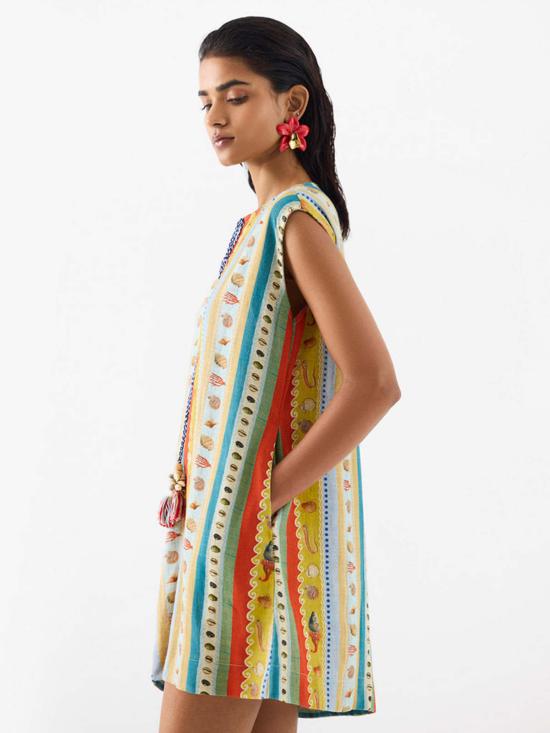  이키비 숏 원피스 씨쉘 미니 드레스 멀티컬러 - IKKIVI