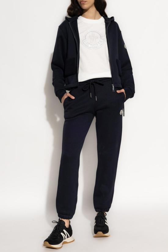  몽클레어 반팔 티셔츠 몽클레르 로고 티셔츠 내추럴 - MONCLER