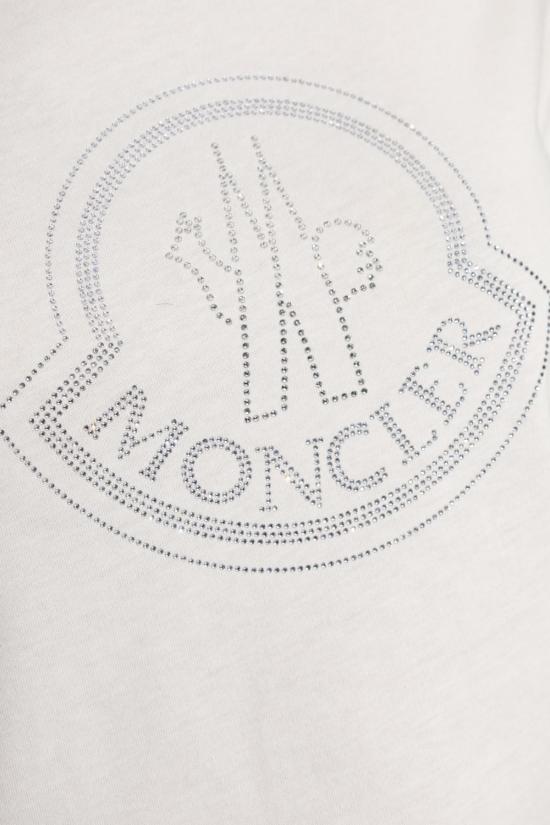  몽클레어 반팔 티셔츠 몽클레르 로고 티셔츠 내추럴 - MONCLER