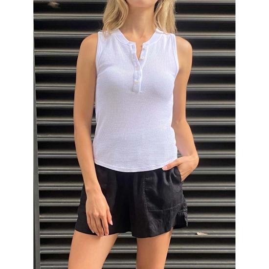  파라오 민소매 티셔츠 키에라 헨리 탱크 화이트