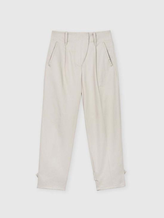  DĀL THE LABEL 스트레이트 팬츠 DĀl The Label 캔버스 코튼 유틸리티 테이퍼드 팬츠 올리브 - OTHER BRANDS