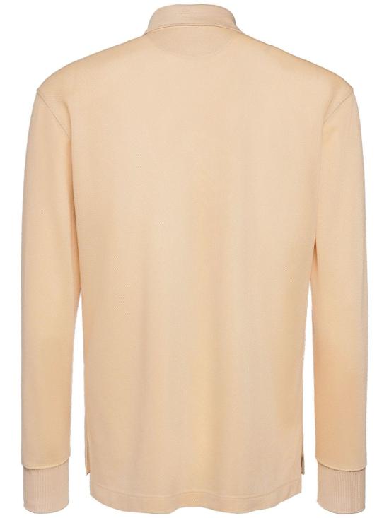  톰포드 폴로 티셔츠 톰 포드 베이지 롱 슬리브 폴로 셔츠 - TOMFORD