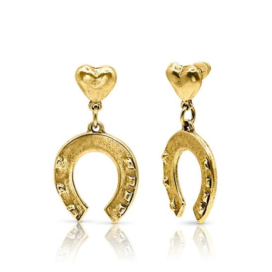  보우드 레인 이어링 와일더 하트 골드 귀걸이 - BOWOOD LANE
