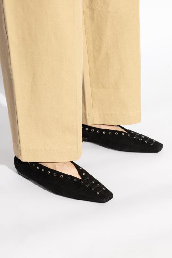  토템 플랫 슈즈 가죽  블랙 - TOTEME