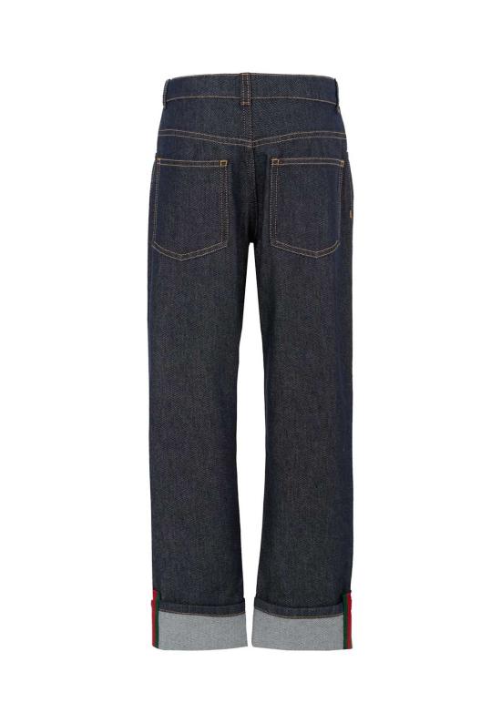  [키즈] 구찌 진 키즈 웹 디테일 데님 진 - GUCCI