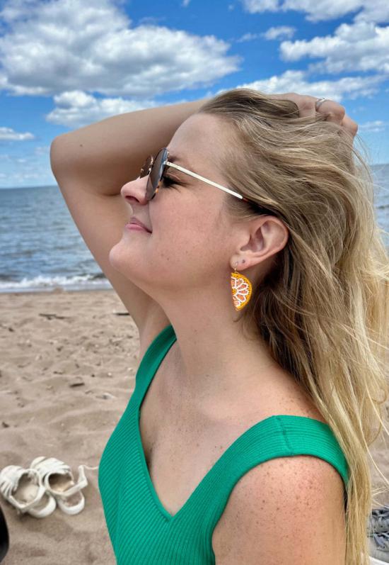  페어 아니타 이어링 과일 조각 비즈 귀걸이 - FAIR ANITA