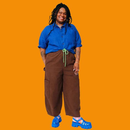  밀스 크롭 팬츠 식사 셰프 판트 - MEALS