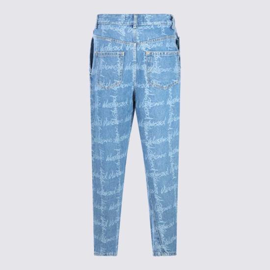  비비안웨스트우드 데님 팬츠 비비안 웨스트우드 코튼 진 블루 - VIVIENNE WESTWOOD