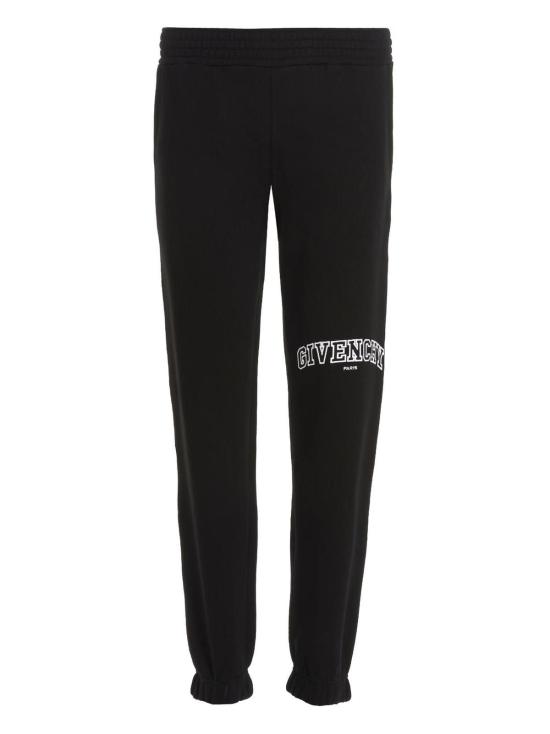  지방시 스트레이트 팬츠 조깅 W 자수 스웨트 팬츠 블랙