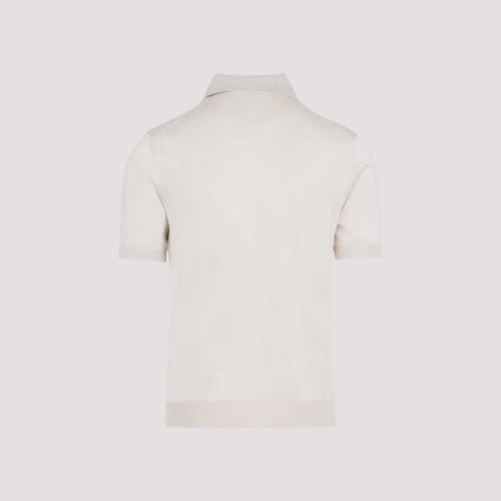  프라다 폴로 티셔츠 Prada 실크 폴로 스웨터 Naturale - PRADA