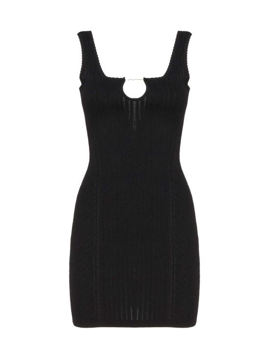  자크뮈스 숏 원피스 라 미니 로브 시에라 드레스 블랙