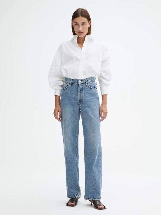  하우스 오브 다그마르 데님 팬츠 하우스 오브 다그마 와이드 레그 데님 라이트 블루