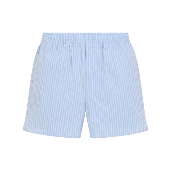  아미 숏팬츠 Ami Alexandre Mattiussi 엘라스틱 쇼츠 Bleu Cachemire Blanc - AMI