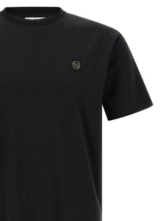  필립 플레인 반팔 티셔츠 육각형 티셔츠 블랙 - PHILIPP PLEIN