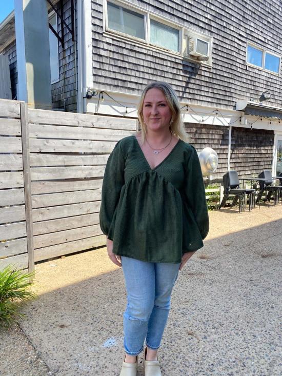  콘라도 블라우스 다리 퍼프 슬리브 탑 - CONRADO