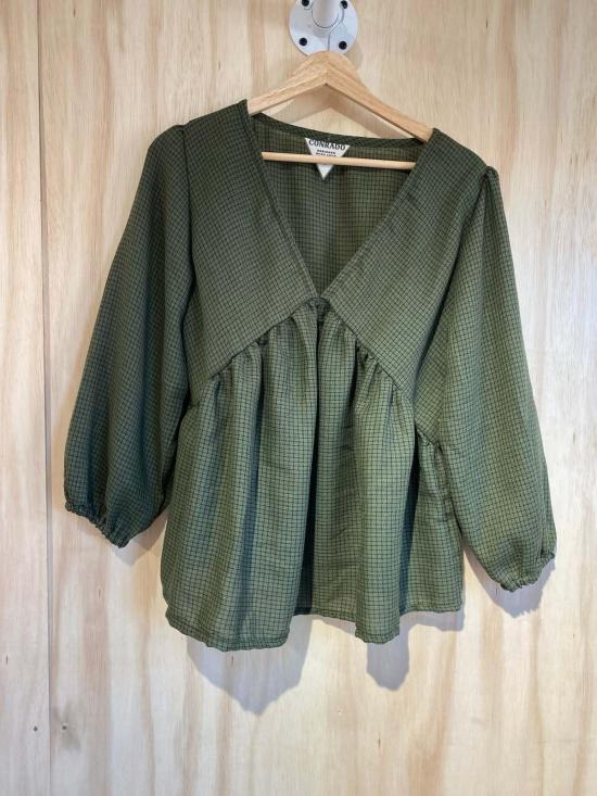  콘라도 블라우스 다리 퍼프 슬리브 탑 - CONRADO