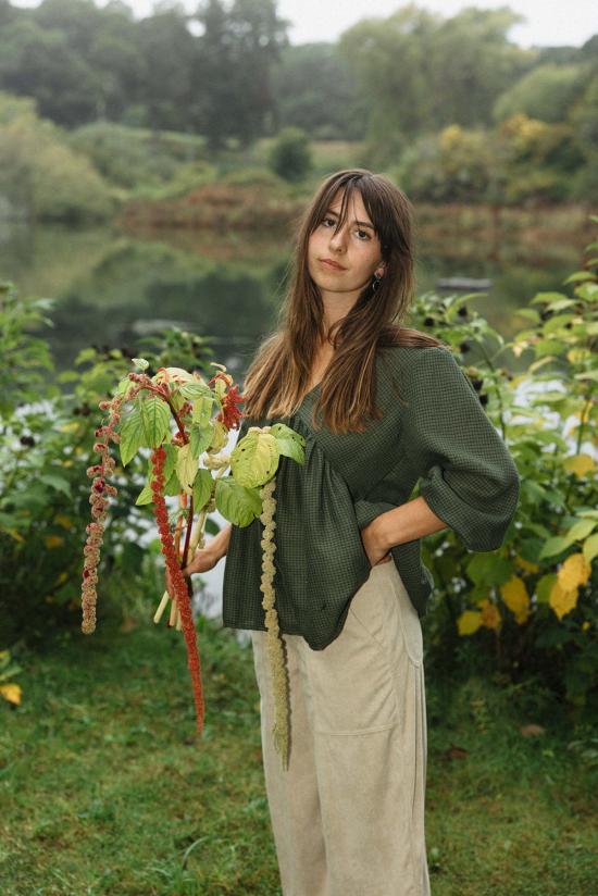  콘라도 블라우스 다리 퍼프 슬리브 탑 - CONRADO