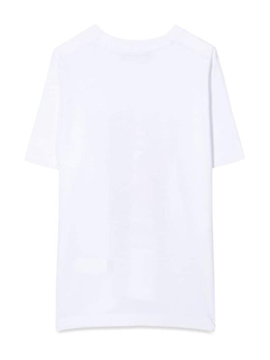  [키즈] 디스퀘어드2 트레이닝 상의 어린이용 Dsquared2 로고 및 나뭇잎 프린트 티셔츠 (화이트) - DSQUARED2