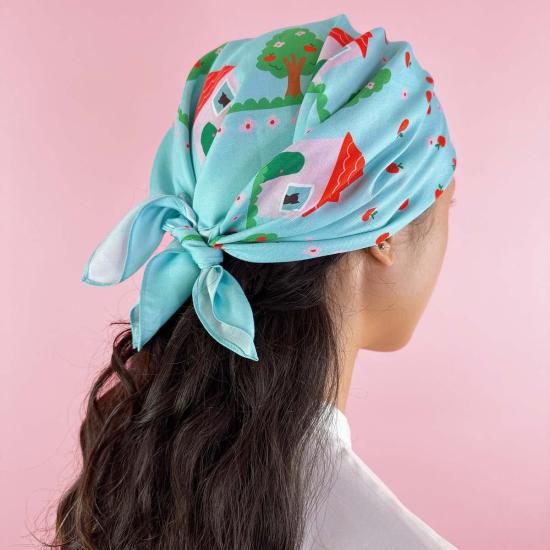  센티넬 헤어 액세서리 하우스 코튼 실크 반다나 스카프 - CENTINELLE