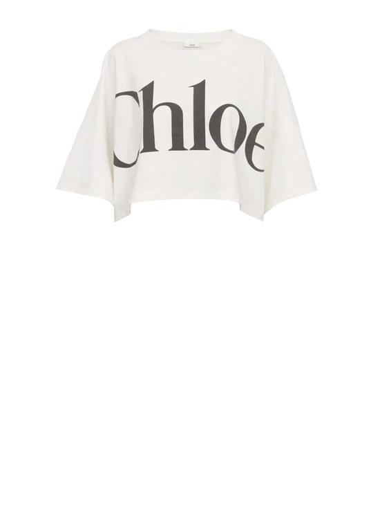  끌로에 반팔 티셔츠 티셔츠 화이트