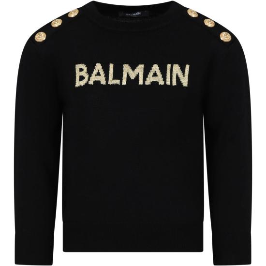  [키즈] 발망 풀오버 키즈 스웨터 블랙