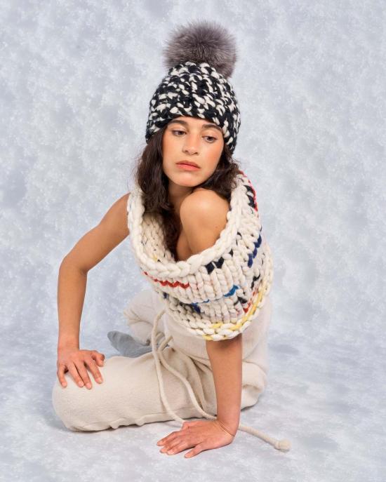  미샤램퍼트 머플러/스카프 미샤 램퍼트 몬드리안 스누드 라지 - MISCHA LAMPERT