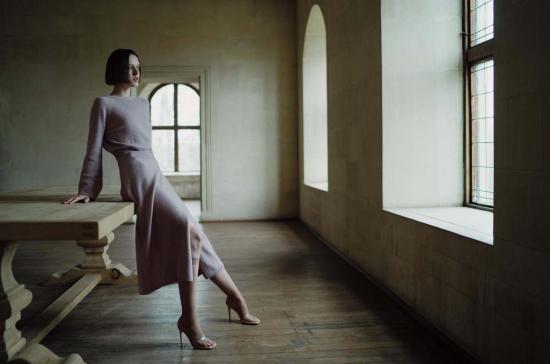  산티클레르 미디 스커트 산티클러 밀라 캐시미어 랩 스커트 헤더 그레이 - SANTICLER