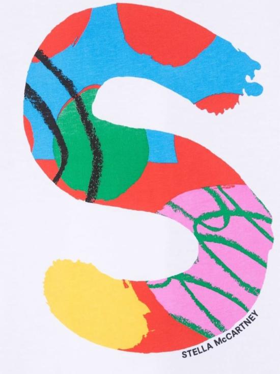  [키즈] 스텔라 맥카트니 티셔츠 스텔라 매카트니 로고 티셔츠 (화이트) (어린이용) - STELLA MCCARTNEY