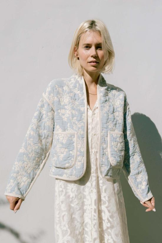  제스 미니 자켓 주니퍼 크롭 코트 콘플라워 - JESS MEANY