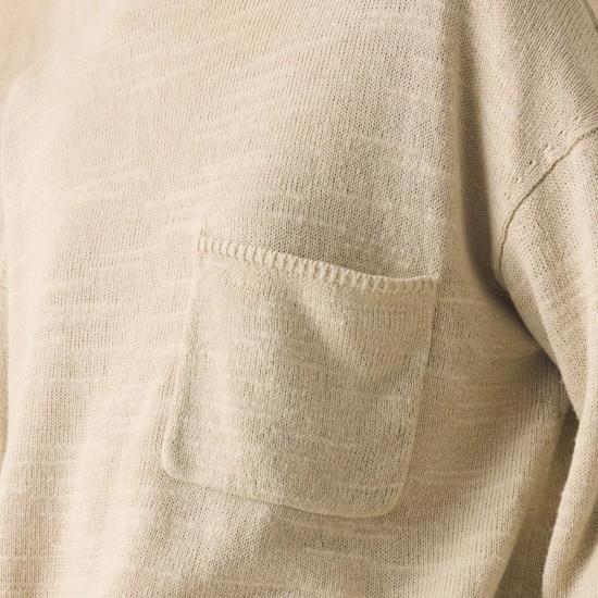  토스트 스웨터 린넨 코튼 파인 니트  파치먼트 - TOAST