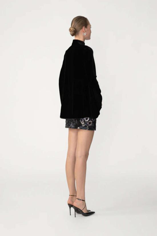  사우 리 자켓 도미닉 벨벳 재킷 블랙 - SAU LEE