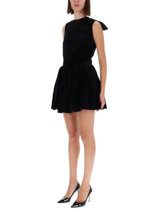  파투 민소매 티셔츠 벨벳 풀라드 탑 블랙 - PATOU