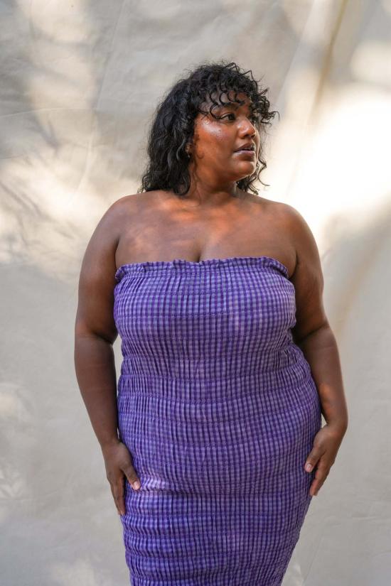  아바카시 롱 원피스 스모크드 컨버터블 맥시 스커트 드레스 - ABACAXI