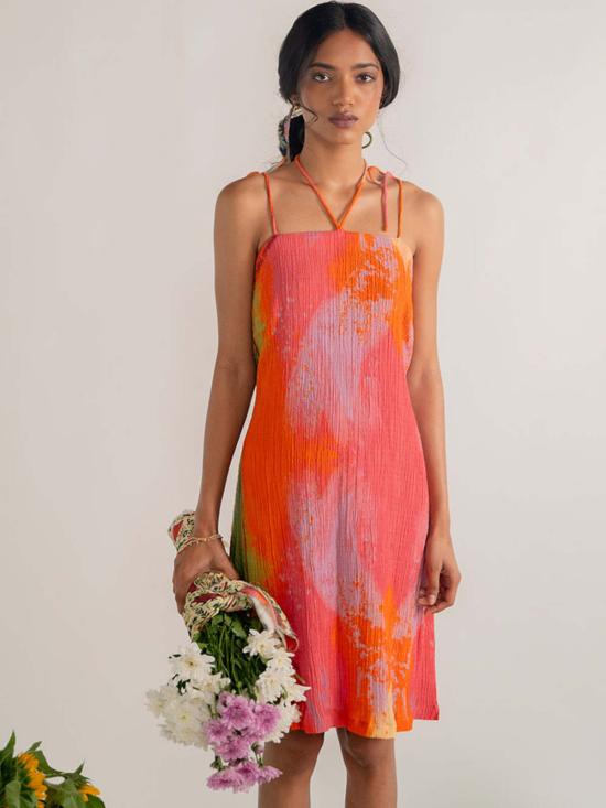  이키비 숏 원피스 Ikkivi Raag 슬립 드레스 멀티 컬러 - IKKIVI