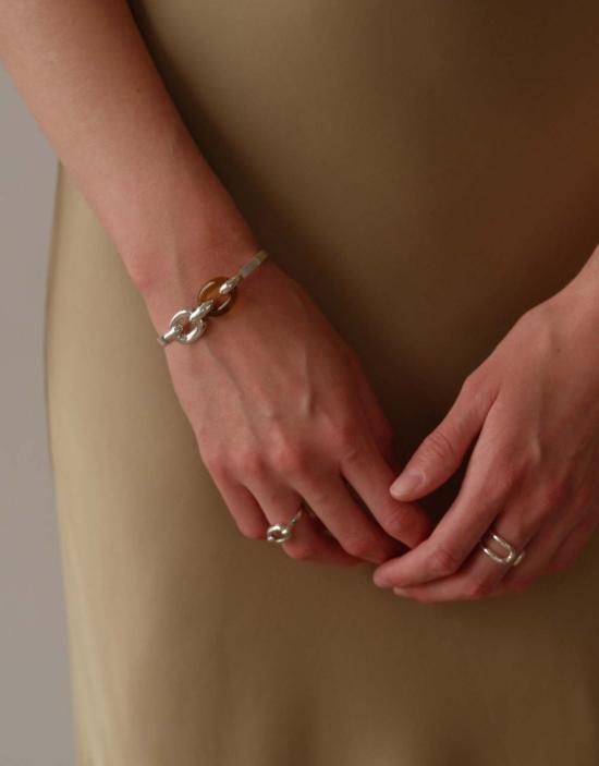  클레드 커프스 링크/타이 홀더 고리형 팔찌 - CLED