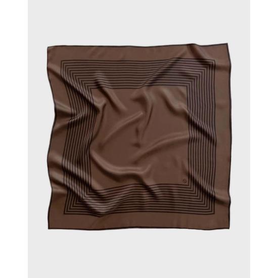  레스카프 머플러/스카프 레스카르프 스트라이프 스카프 80cm 브라운