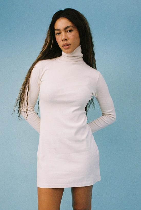  질 로드리게즈 숏 원피스 길 로드리게즈 터틀넥 롱사이즈 벨뷰 미니 드레스 - GIL RODRIGUEZ