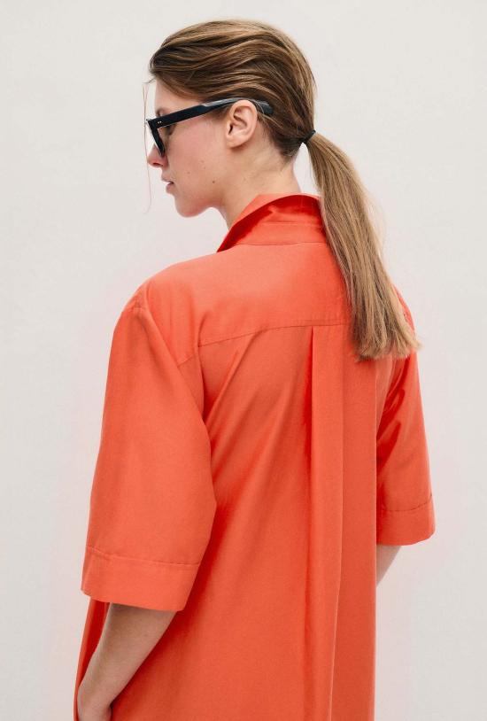  실크 런드리 숏 원피스 반팔 보이프렌드 셔츠 드레스 스냅퍼 - SILK LAUNDRY