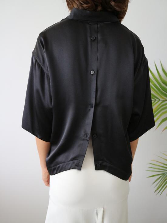  Markoo 셔츠 마르쿠 실크 버튼다운 블랙 - OTHER BRANDS