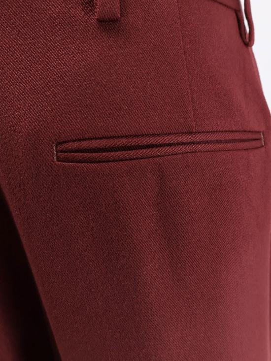  드리스 반 노튼 스트레이트 팬츠 Dries Van Noten Portias 울 팬츠 Brique - DRIES VAN NOTEN