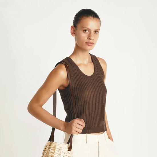  마스콥 민소매 티셔츠 매스코브 마혼 니트 탱크탑 - MASSCOB