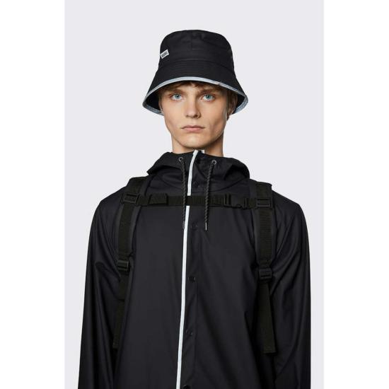  레인스 모자 레인즈 리플렉티브 버킷햇 블랙 - RAINS