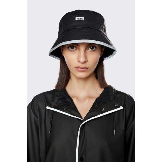  레인스 모자 레인즈 리플렉티브 버킷햇 블랙 - RAINS