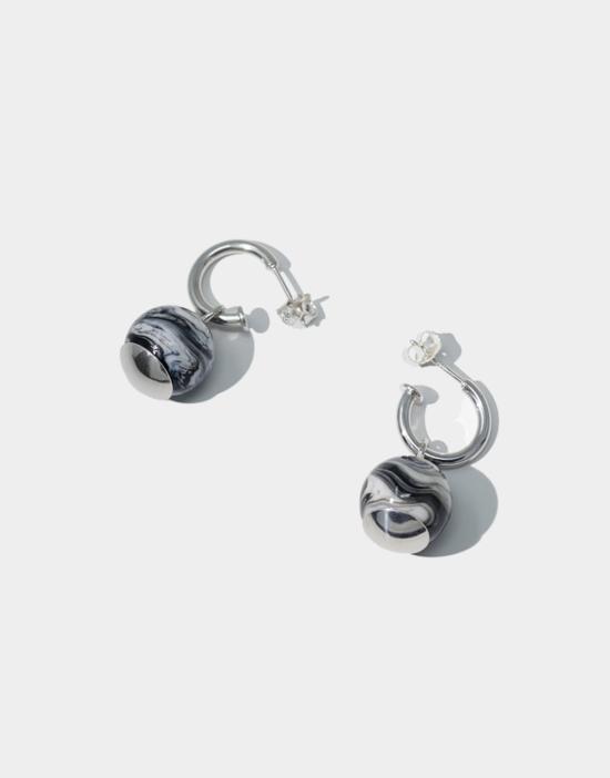  클레드 이어링 드롭 후프  퓨어 마블 - CLED