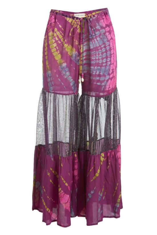  아바카시 스트레이트 팬츠 티어드 샤라라 팬츠 - ABACAXI