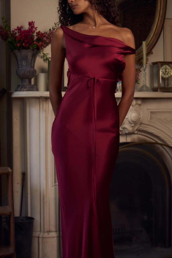  Mirror Palais 롱 원피스 미러 팔레 플런징 백 카울 드레스 상그레 - OTHER BRANDS