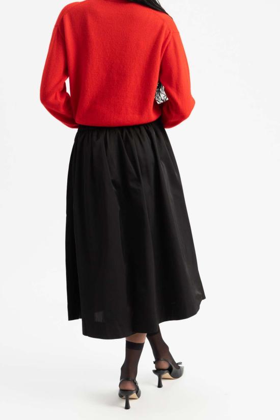  소울랜드 미디 스커트 메이어 스커트 블랙 - SOULLAND