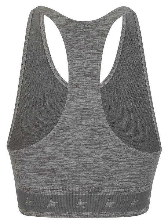  골든구스 민소매 티셔츠 골든 구스 로고 언더밴드 크롭탑 - GOLDEN GOOSE