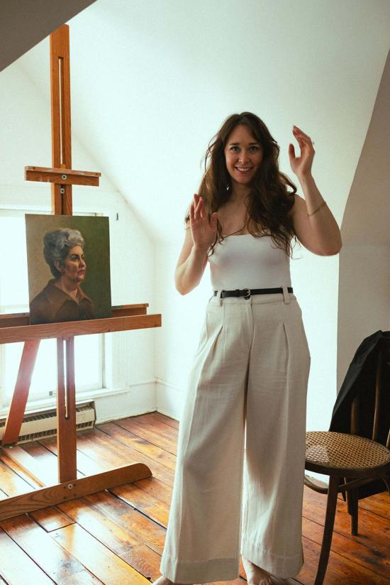  마리아 스탠리 스트레이트 팬츠 슬론 트라우저 본 데님 - MARIA STANLEY