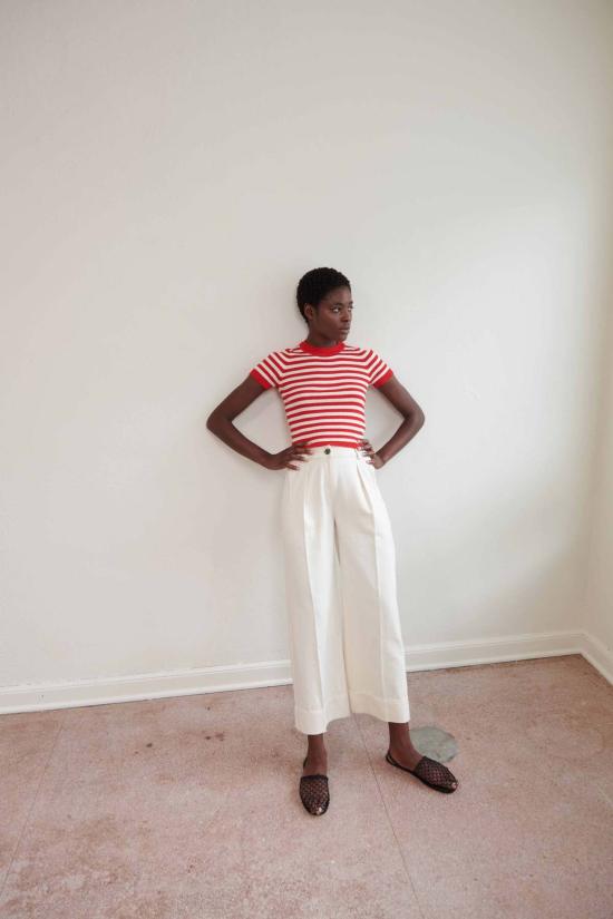  마리아 스탠리 스트레이트 팬츠 슬론 트라우저 본 데님 - MARIA STANLEY